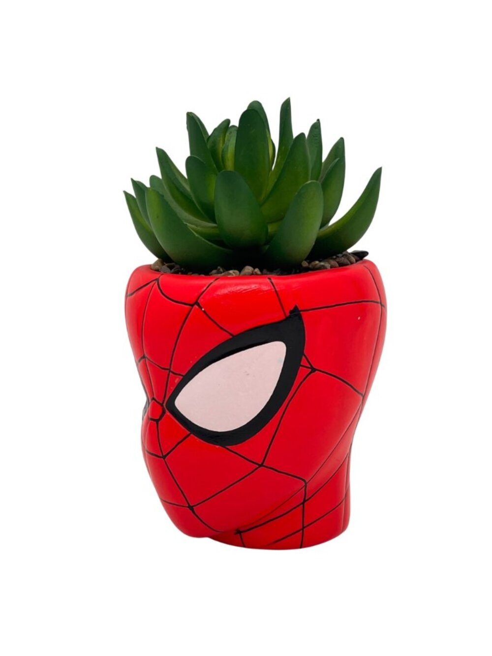 Spider-Man Planter Pot By Marvel Comics 5.5" Tall Artificial Succulent & Gravel - Picture 4 of 14